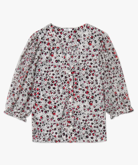 Chemise imprimée à manches 3/4 en voile femme vue4 - GEMO(FEMME PAP) - GEMO