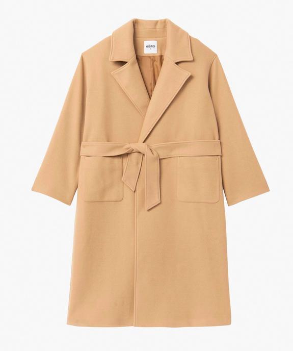 Manteau femme coupe oversize avec larges poches plaquées vue4 - GEMO(FEMME PAP) - GEMO