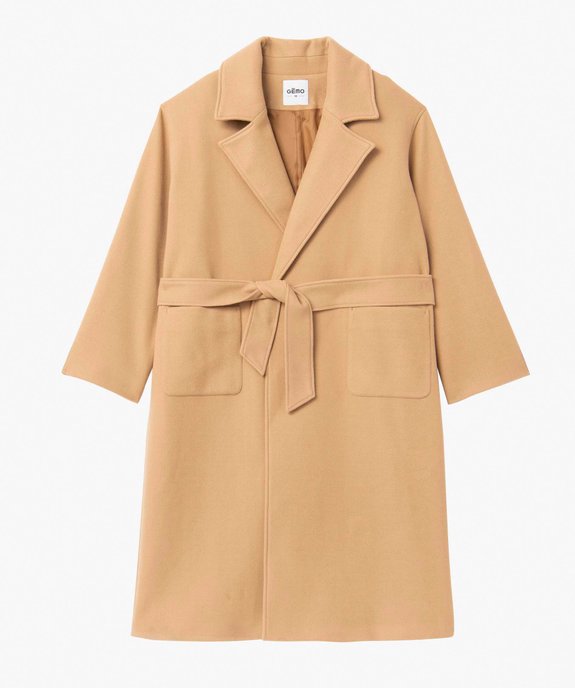 Manteau femme coupe oversize avec larges poches plaquées vue4 - GEMO(FEMME PAP) - GEMO