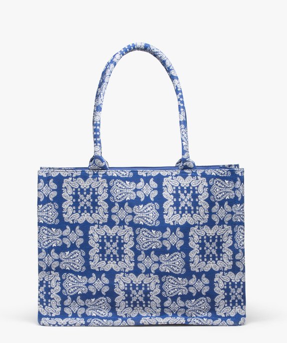 Sac cabas en tissu jacquard motif cachemire vue2 - GEMO (ACCESS) - GEMO