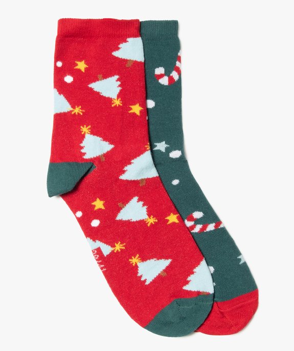 Chaussettes de Noël pour femme (lot de 2) vue1 - GEMO(HOMWR FEM) - GEMO