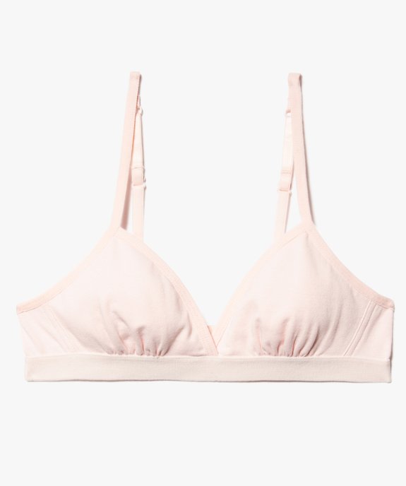 Soutien-gorge triangle à fines bretelles fille vue1 - GEMO 4G FILLE - GEMO