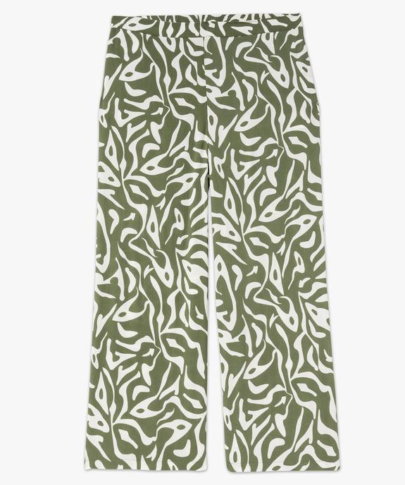 Pantalon large en viscose froissée femme grande taille vue4 - GEMO (G TAILLE) - GEMO
