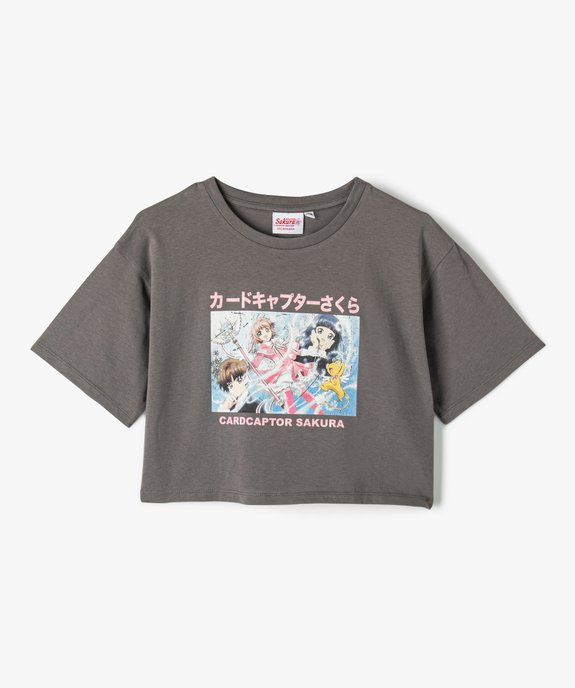 Tee-shirt court avec motif manga fille - Sakura vue2 - SAKURA CARD CAP - GEMO