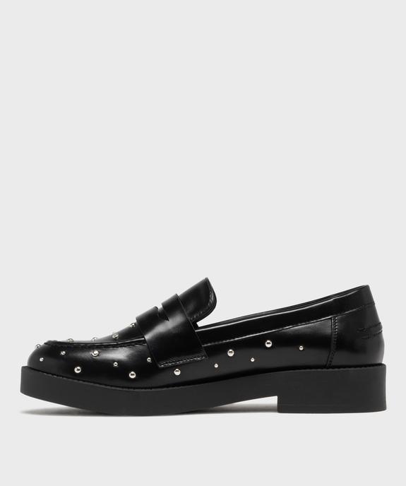 Mocassins avec clous métalliques sur semelle plateforme femme - Follow Me vue3 - FOLLOW ME - GEMO