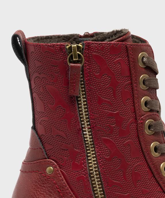 Bottines fourrées à lacets et zip femme vue6 - VALENTINA BALDA - GEMO