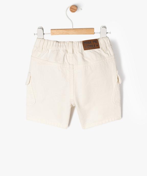 Bermuda cargo en twill de coton bébé garçon vue4 - GEMO(BEBE DEBT) - GEMO