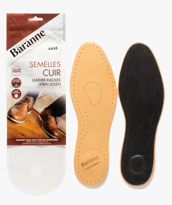 Semelles cuir 44-45 - Baranne vue2 - BARANNE - GEMO