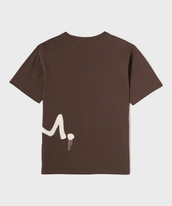 Tee-shirt manches courtes en coton imprimé devant et dos garçon vue3 - GEMO 4G GARCON - GEMO