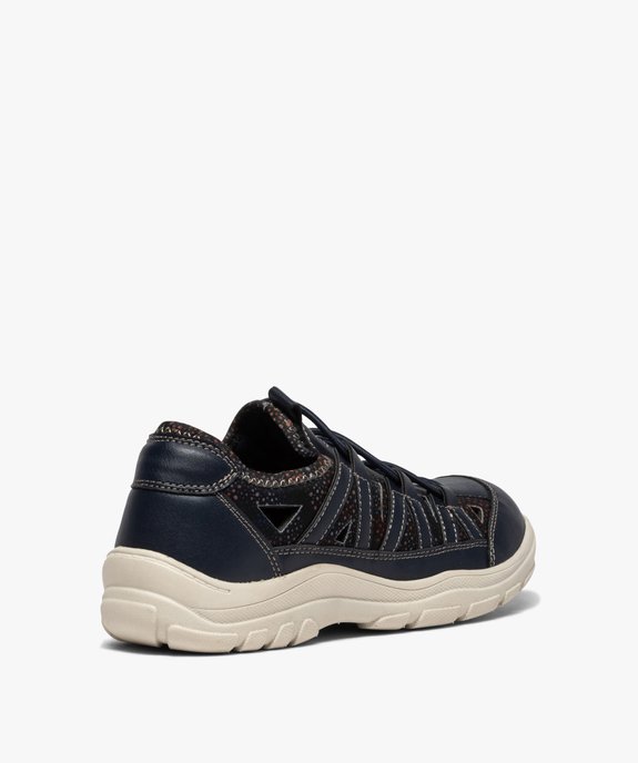 Baskets femme ouvertes extra légères fermeture lacets élastiques vue4 - GEMO (SPORTSWR) - GEMO