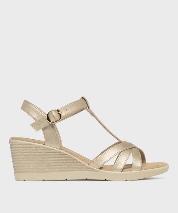 Sandales compensées à brides métallisées femme - Valentina Baldano vue1 - VALENTINA BALDA - GEMO