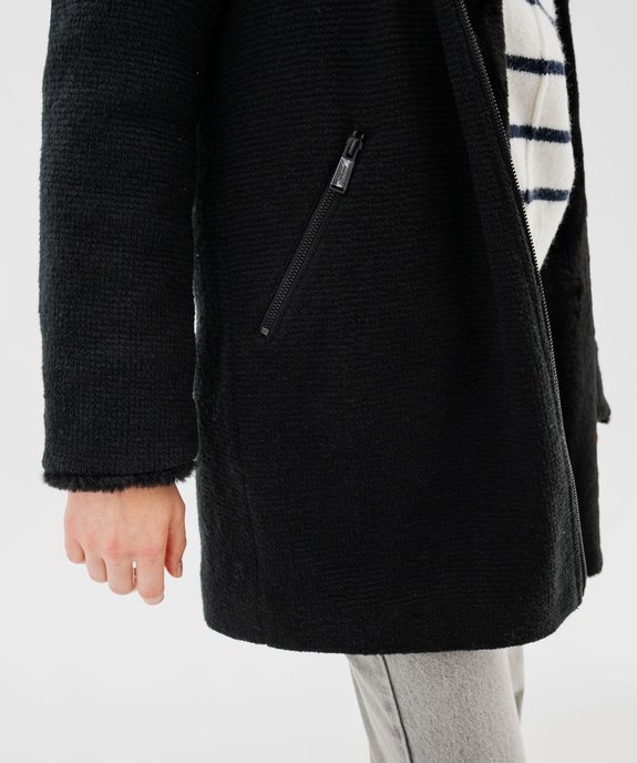Manteau à capuche doublée peluche femme vue2 - GEMO(FEMME PAP) - GEMO
