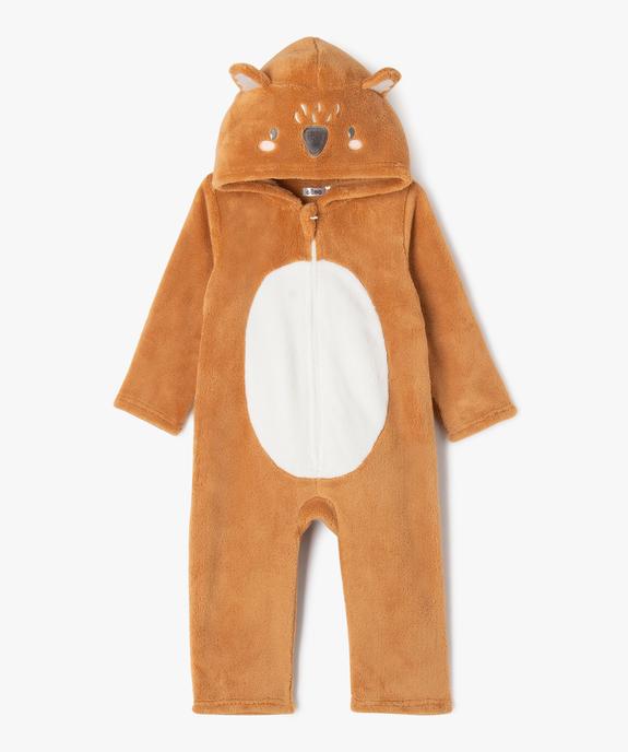 Surpyjama en maille peluche à capuche animée bébé vue5 - GEMO(BB COUCHE) - GEMO