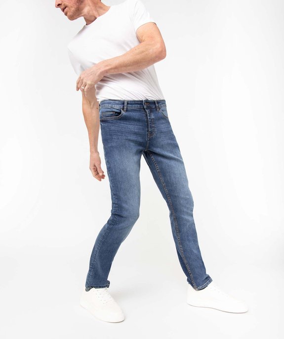 Jean homme straight en coton stretch vue1 - GEMO (HOMME) - GEMO