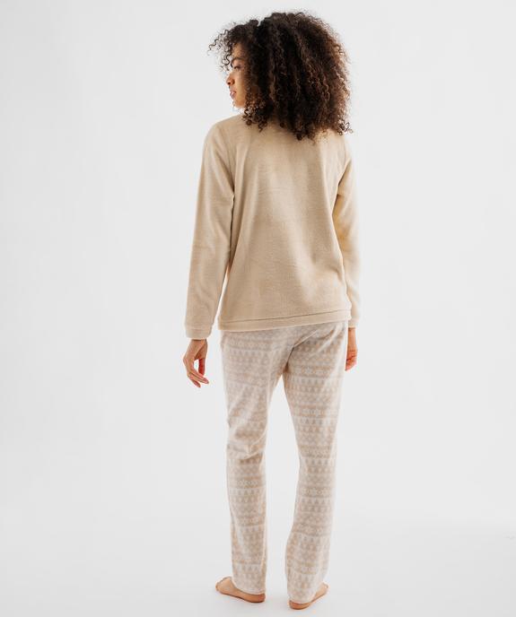 Pyjama polaire de Noël femme vue4 - GEMO(HOMWR FEM) - GEMO