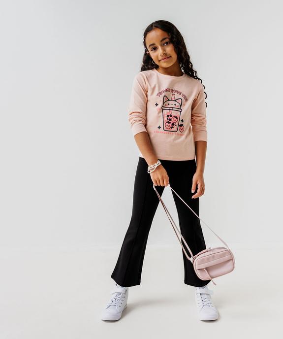 Pantalon en maille coupe flare fille vue4 - GEMO 4G FILLE - GEMO