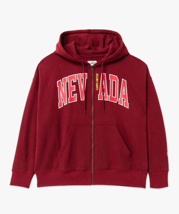 Sweat zippé à capuche coupe oversize femme - Camps United vue4 - CAMPS UNITED - GEMO