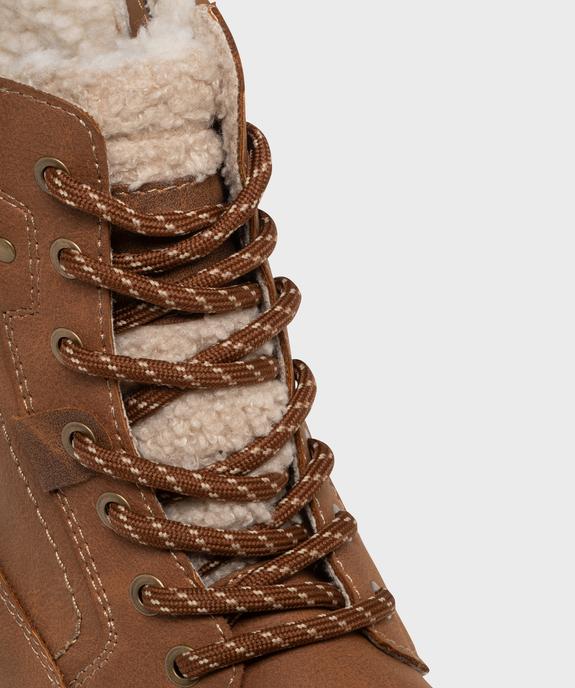 Boots fourrés à lacets et zip intérieur femme - Valentina Baldano vue6 - VALENTINA BALDA - GEMO