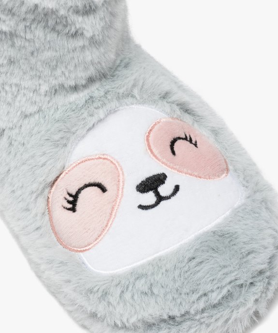 Chaussons fille boots brodés bébé phoque vue6 - GEMO 4G FILLE - GEMO