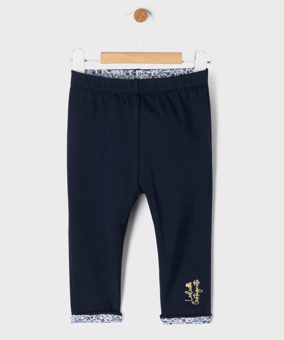 Legging réversible bébé fille - LuluCastagnette vue1 - LULU CASTAGNETTE GEMO FOR GOOD - GEMO