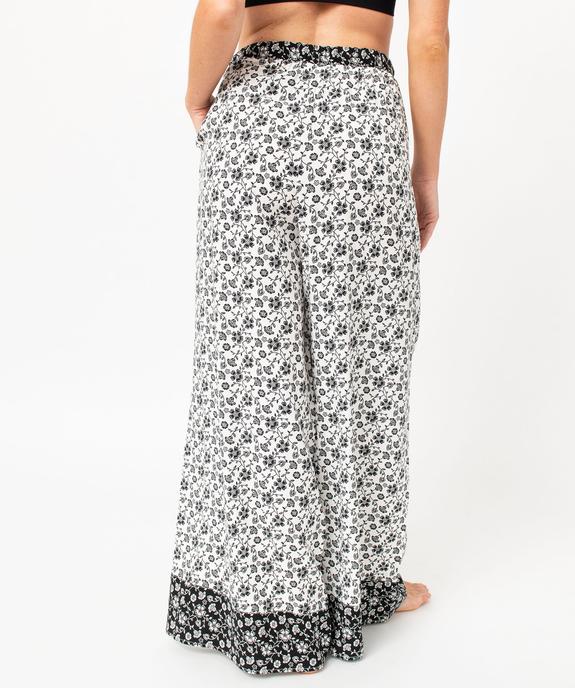 Pantalon de pyjama fluide coupe ample femme vue3 - GEMO(HOMWR FEM) - GEMO