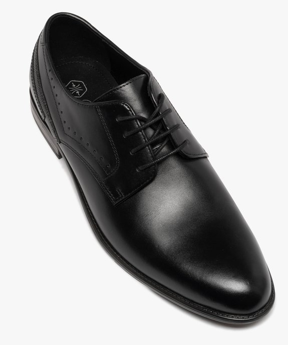 Derbies homme unies dessus en cuir et à lacets ronds vue12 - MARIO BALDANO - GEMO
