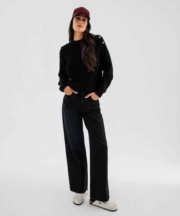 Pull en grosse maille à boutons décoratifs femme vue4 - GEMO(FEMME PAP) - GEMO