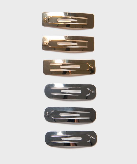 Barrettes à cheveux clic-clac unies (lot de 6) vue1 - GEMO (ACCESS) - GEMO