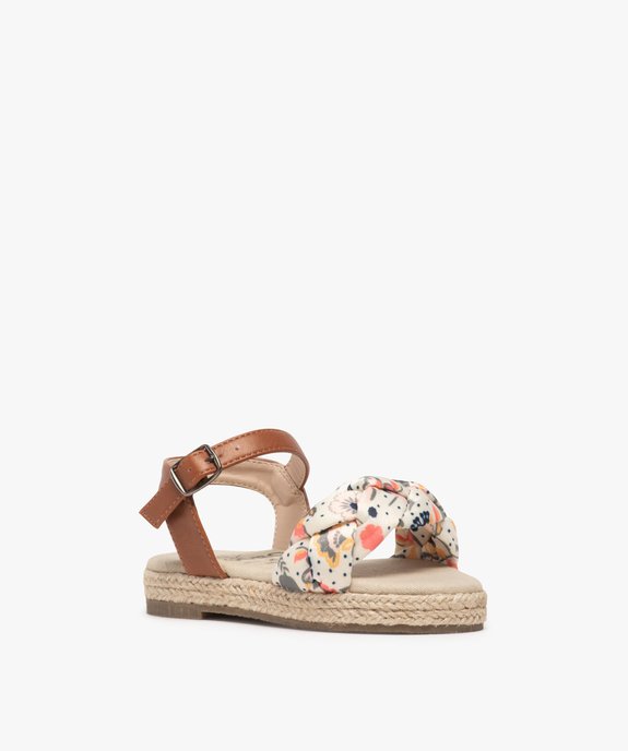 Sandales fille tresse textile et fermeture à boucle vue2 - GEMO (ENFANT) - GEMO