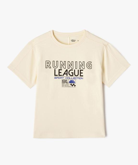 Tee-shirt manches courtes coupe oversize thème sport garçon vue2 - GEMO 4G GARCON - GEMO