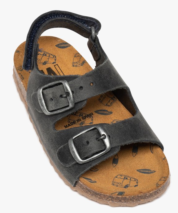 Sandales bébé garçon unies en cuir mat – NA! vue5 - NA! - GEMO