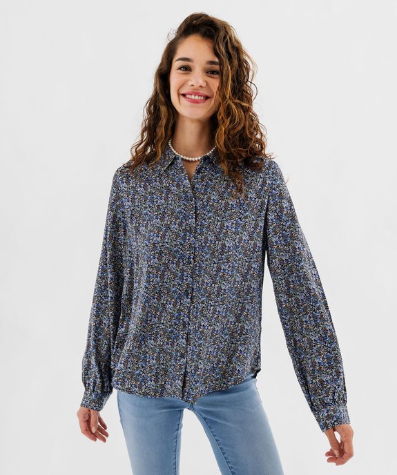Chemise fluide imprimée femme vue1 - GEMO 4G FEMME - GEMO