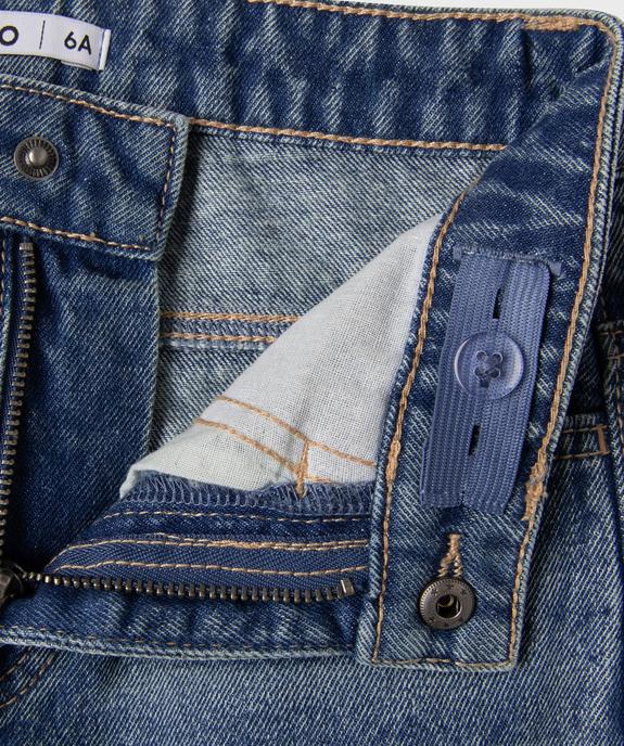 Bermuda en jean coupe skater en denim de coton délavé garçon vue3 - GEMO (ENFANT) - GEMO