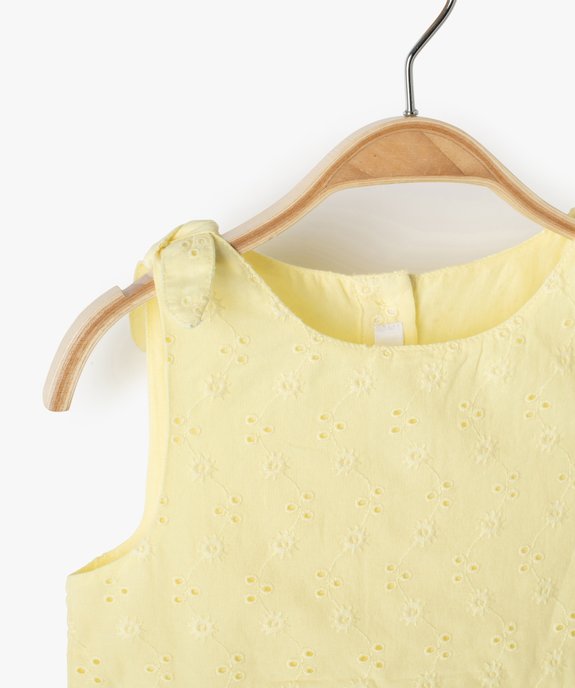 Ensemble bébé fille 2 pièces : robe + bloomer en dentelle anglaise vue2 - GEMO(BEBE DEBT) - GEMO