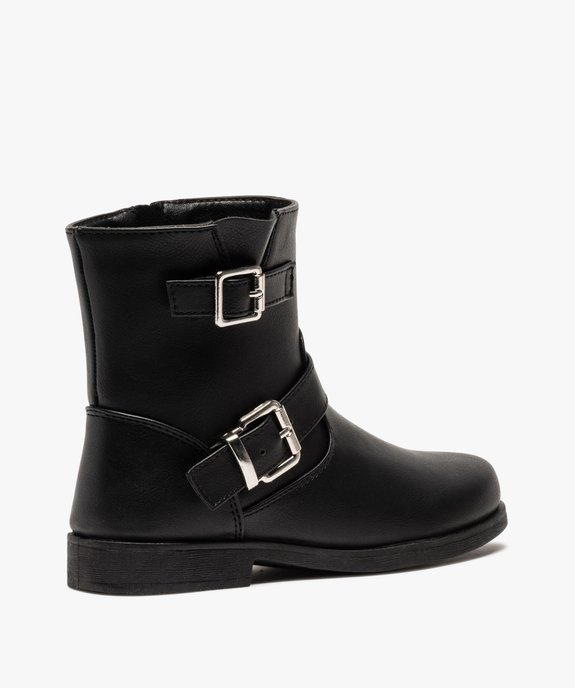 Boots fille unies zippées avec brides à boucle décoratives vue4 - GEMO (ENFANT) - GEMO
