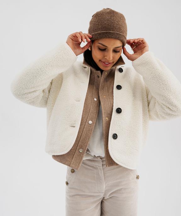 Veste en sherpa réversible femme - GEMO 4G FEMME Veste en sherpa réversible femme vue2 - GEMO 4G FEMME - GEMO