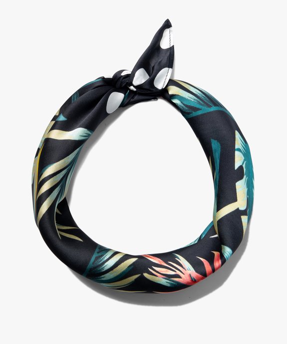 Foulard femme imprimé en matière satinée forme carrée vue2 - GEMO (ACCESS) - GEMO