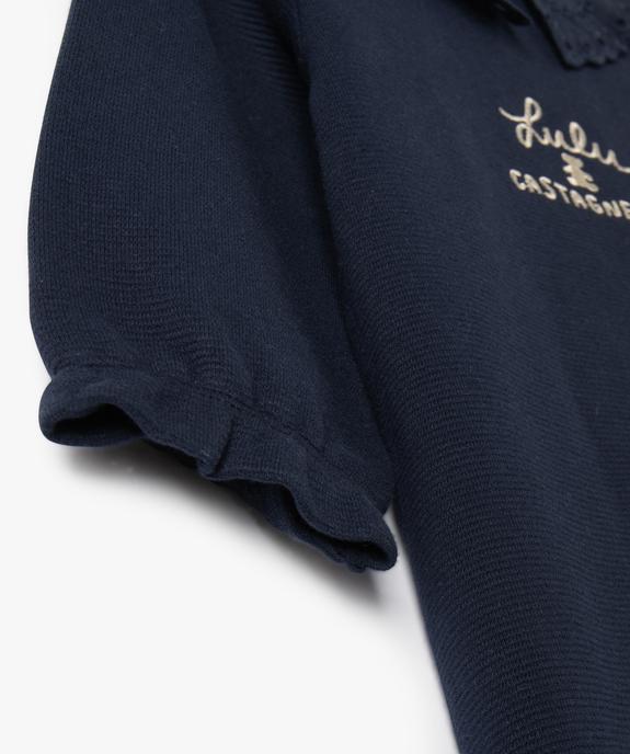 Robe bébé fille en maille avec col dentelle - LuluCastagnette vue4 - LULUCASTAGNETTE - GEMO