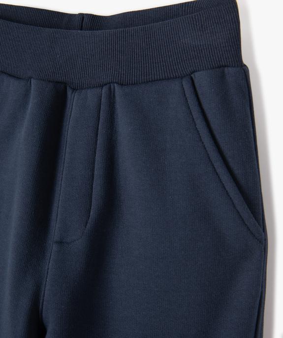 Pantalon de jogging doublé uni garçon vue2 - GEMO (ENFANT) - GEMO