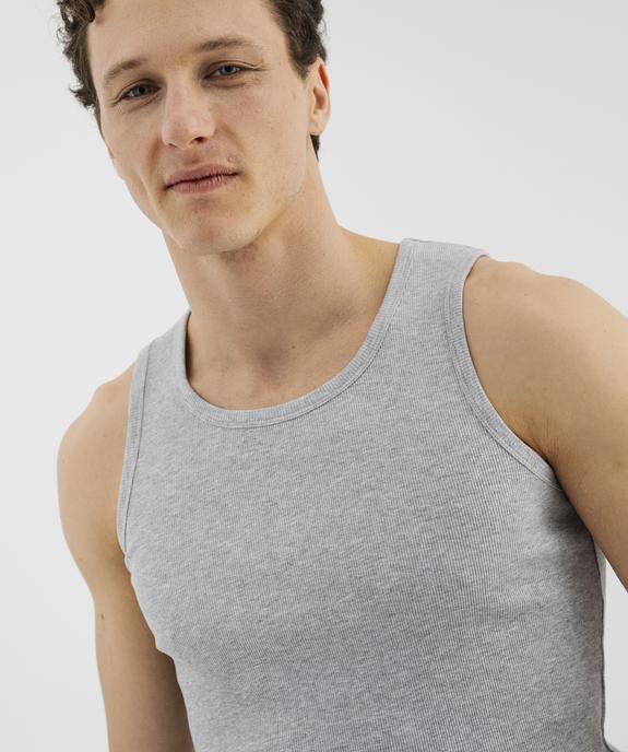 Débardeur en maille côtelée homme vue2 - GEMO 4G HOMME - GEMO