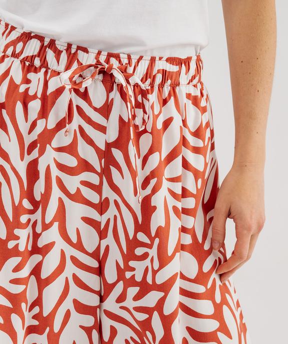 Pantalon de pyjama fluide imprimé femme vue2 - GEMO 4G FEMME - GEMO