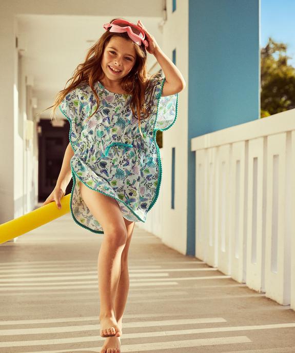 Robe de plage à motifs exotiques fille vue1 - GEMO 4G FILLE - GEMO