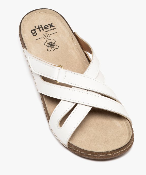 Mules confort à brides croisées scratch et talon compensé femme vue5 - G'FLEX GEMO FOR GOOD - GEMO