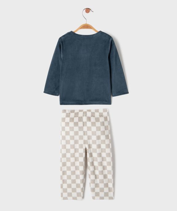 Pyjama 2 pièces en velours à motif tigre bébé garçon vue4 - GEMO 4G BEBE - GEMO