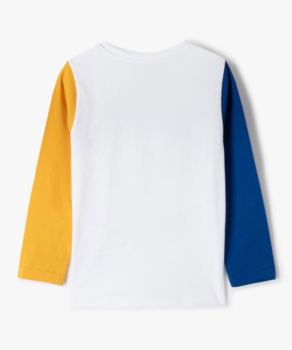 Tee-shirt garçon à manches colorées - LuluCastagnette vue3 - LULUCASTAGNETTE - GEMO