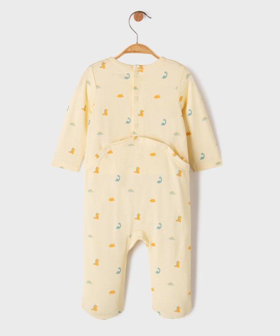Pyjama dors-bien à pont-dos en jersey de coton imprimé bébé vue3 - GEMO 4G BEBE - GEMO