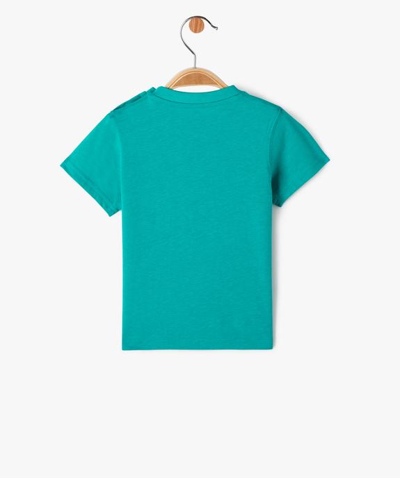 Tee-shirt manches courtes à message fantaisie bébé garçon vue3 - GEMO(BEBE DEBT) - GEMO
