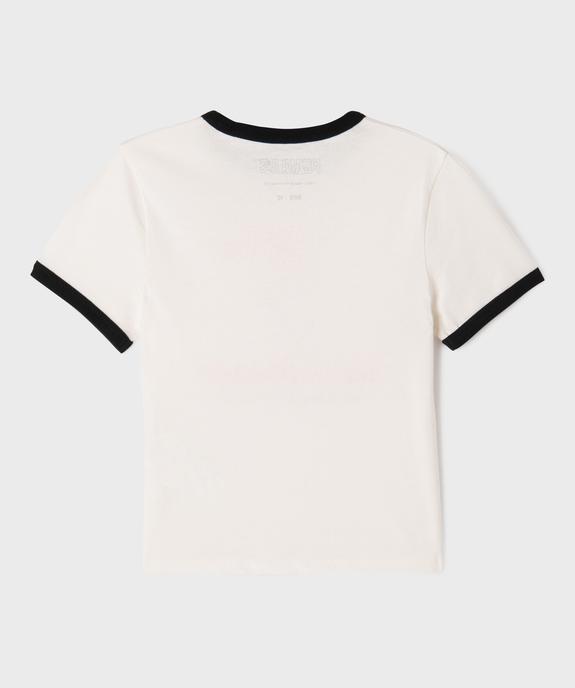 Tee-shirt manches courtes à motif Snoopy fille - Peanuts vue3 - SNOOPY - GEMO