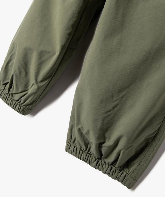 Pantalon parachute doublé à chevilles élastiquées garçon vue3 - GEMO (ENFANT) - GEMO