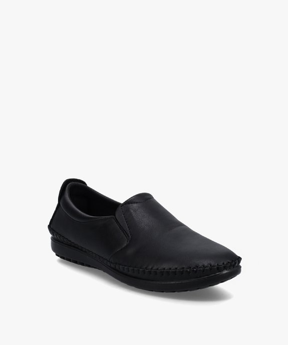 Mocassins femme confort unis souples et légers vue2 - GEMO (CONFORT) - GEMO